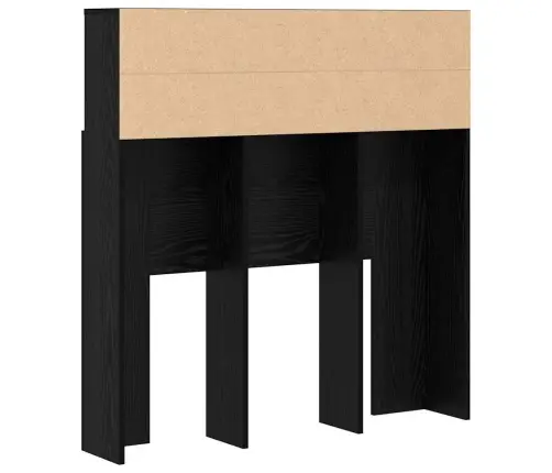 Galvas Dēlis Skapītis Ar Plauktu Melns Ozols Apstrādāts Koks Vidaxl