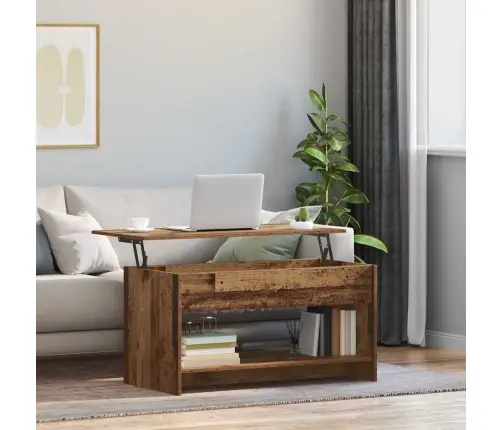 Kafijas Galdiņš Vecs Koks 102 X 50 X 52.5 Cm Inženierijas Koks Vidaxl