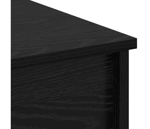 Kafijas Galdiņš Ar Plauktu Ar Uzglabāšanu Melns Ozols 102 X 50 X 52.5 Cm Vidaxl