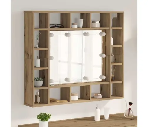 Spoguļu Skapis Amatnieku Ozola 91 X 15 X 76.5 Cm Vidaxl