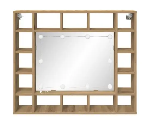 Spoguļu Skapis Amatnieku Ozola 91 X 15 X 76.5 Cm Vidaxl