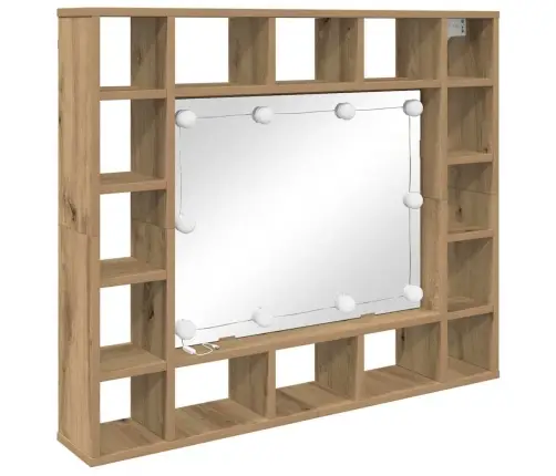 Spoguļu Skapis Amatnieku Ozola 91 X 15 X 76.5 Cm Vidaxl