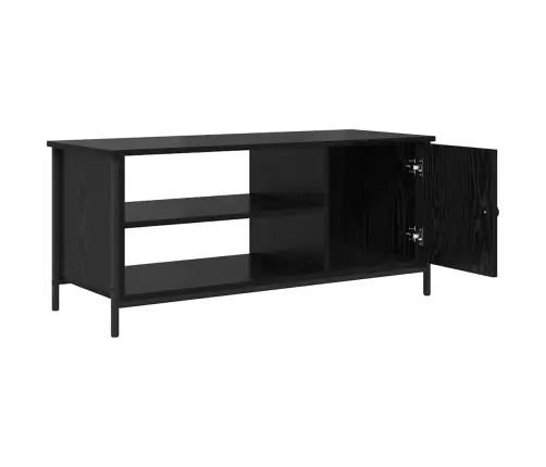 Televizora Skapīša Ar Plauktu Ar Uzglabāšanu Ar Durvīm Melns Ozols 100 X 40 X 45 Cm Vidaxl Televizora Skapīša Ar Plauktu Ar Uzglabāšanu Ar Durvīm Melns Ozols 100 X 40 X 45 Cm Vidaxl