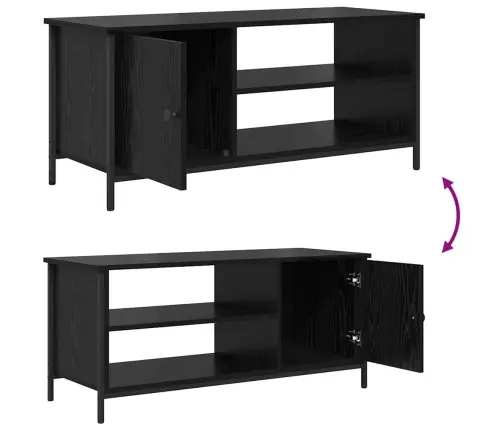 Televizora Skapīša Ar Plauktu Ar Uzglabāšanu Ar Durvīm Melns Ozols 100 X 40 X 45 Cm Vidaxl Televizora Skapīša Ar Plauktu Ar Uzglabāšanu Ar Durvīm Melns Ozols 100 X 40 X 45 Cm Vidaxl