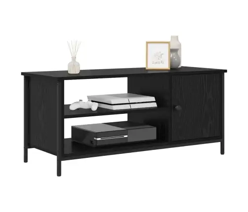 Televizora Skapīša Ar Plauktu Ar Uzglabāšanu Ar Durvīm Melns Ozols 100 X 40 X 45 Cm Vidaxl Televizora Skapīša Ar Plauktu Ar Uzglabāšanu Ar Durvīm Melns Ozols 100 X 40 X 45 Cm Vidaxl