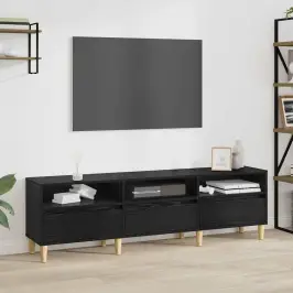 Telerikapp Sahtliga Must Tamm 150 X 30 X 45 Cm Tehispuit
