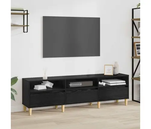 Telerikapp Sahtliga Must Tamm 150 X 30 X 45 Cm Tehispuit