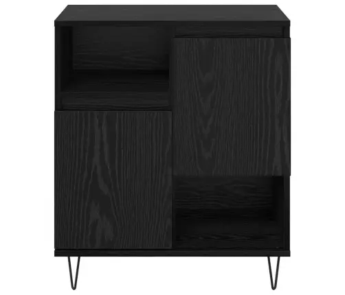 Puse Melns Ozols 60 X 35 X 70 Cm Inženierijas Koks Vidaxl