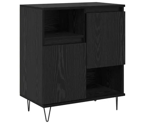 Puse Melns Ozols 60 X 35 X 70 Cm Inženierijas Koks Vidaxl