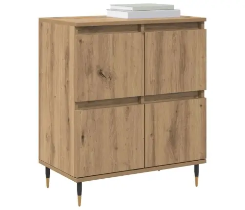 Puse Ar Uzglabāšanu Ar Durvīm Brūna 60 X 35 X 70 Cm Inženierijas Koks Vidaxl