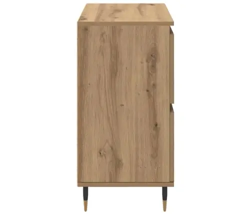 Puse Ar Uzglabāšanu Ar Durvīm Brūna 60 X 35 X 70 Cm Inženierijas Koks Vidaxl