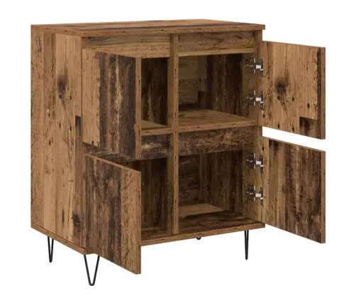 Puse Ar Uzglabāšanu Ar Durvīm Brūna 60 X 35 X 70 Cm Inženierijas Koks Vidaxl