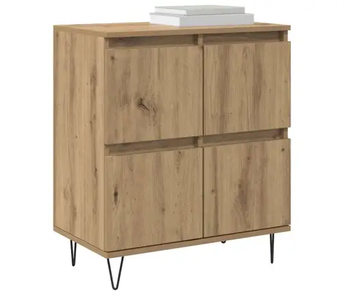 Puse Ar Uzglabāšanu Ar Durvīm Brūna 60 X 35 X 70 Cm Inženierijas Koks Vidaxl