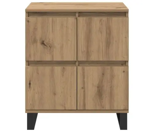 Puse Ar Uzglabāšanu Ar Durvīm Brūna 60 X 35 X 70 Cm Inženierijas Koks Vidaxl