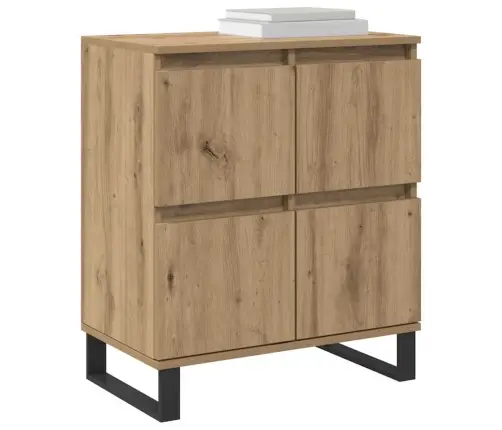 Puse Ar Uzglabāšanu Ar Durvīm Brūna 60 X 35 X 70 Cm Inženierijas Koks Vidaxl