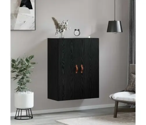 Sienas Skapis Melna 69.5 X 34 X 90 Cm Inženierijas Koks Vidaxl