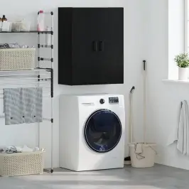 Sienas Skapis Melna 69.5 X 34 X 90 Cm Inženierijas Koks Vidaxl