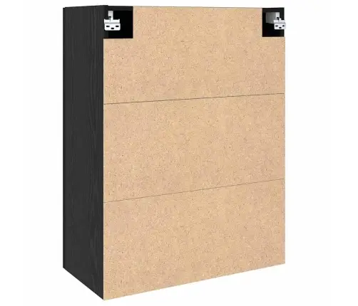 Sienas Skapis Melns Ozols 69.5 X 34 X 90 Cm Inženierijas Koks Vidaxl