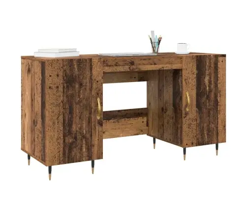 Galds Ar Plauktu Vecs Koks 140 X 50 X 75 Cm Inženierijas Koks Vidaxl