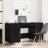 Galds Ar Plauktu Melns Ozols 140 X 50 X 75 Cm Inženierijas Koks Vidaxl