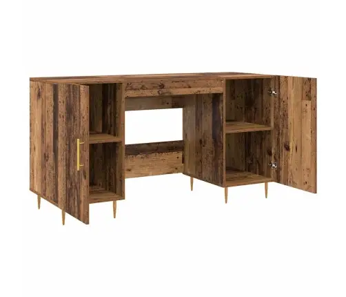 Galds Ar Plauktu Vecs Koks 140 X 50 X 75 Cm Inženierijas Koks Vidaxl