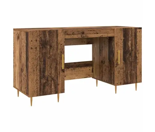 Galds Ar Plauktu Vecs Koks 140 X 50 X 75 Cm Inženierijas Koks Vidaxl
