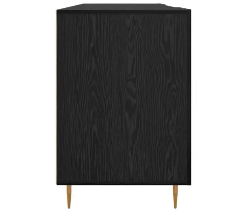 Galds Ar Plauktu Melns Ozols 140 X 50 X 75 Cm Inženierijas Koks Vidaxl