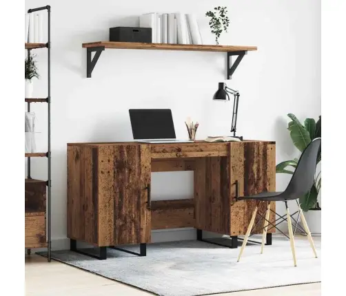 Laud Riiuliga Uksega Vana Puit 140 X 50 X 75 Cm Tehispuit