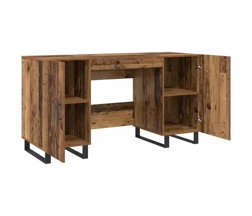 Laud Riiuliga Uksega Vana Puit 140 X 50 X 75 Cm Tehispuit