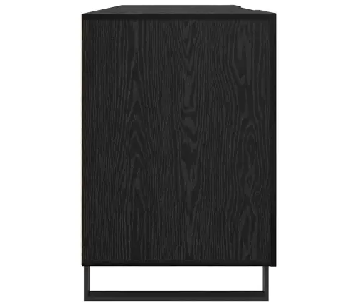 Laud Riiuliga Uksega Must Tamm 140 X 50 X 75 Cm Tehispuit