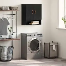 Sienas Skapis Melns Ozols 60 X 31 X 70 Cm Inženierijas Koks Vidaxl