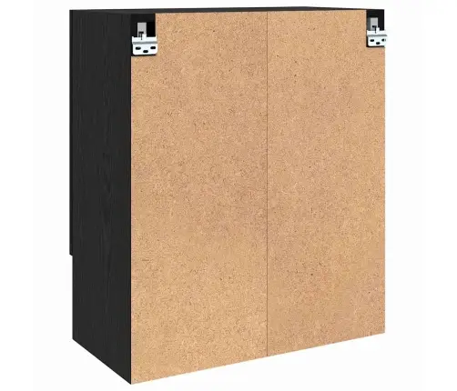 Sienas Skapis Melns Ozols 60 X 31 X 70 Cm Inženierijas Koks Vidaxl