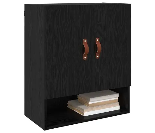 Sienas Skapis Melns Ozols 60 X 31 X 70 Cm Inženierijas Koks Vidaxl