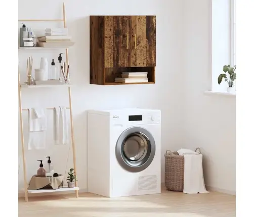 Sienas Skapis Vecs Koks 60 X 31 X 70 Cm Inženierijas Koks Vidaxl