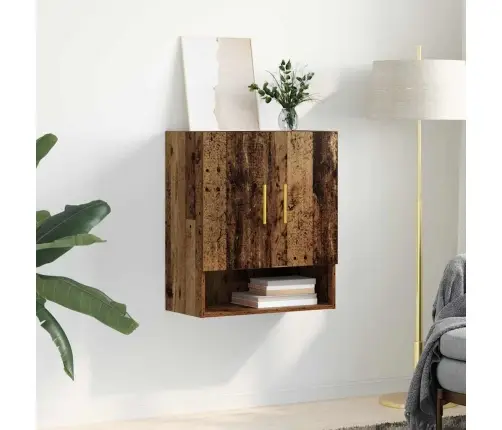 Sienas Skapis Vecs Koks 60 X 31 X 70 Cm Inženierijas Koks Vidaxl