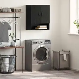 Prie Sienos Montuojama Spinta Juodas Ąžuolas 60 X 31 X 70 Cm