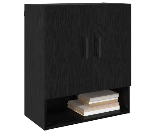 Seinale Kinnitatav Kapp Must Tamm 60 X 31 X 70 Cm Tehispuit