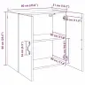 Sienas Skapis Vecs Koks 60 X 31 X 60 Cm Inženierijas Koks Vidaxl