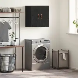 Sienas Skapis Melns Ozols 60 X 31 X 60 Cm Inženierijas Koks Vidaxl