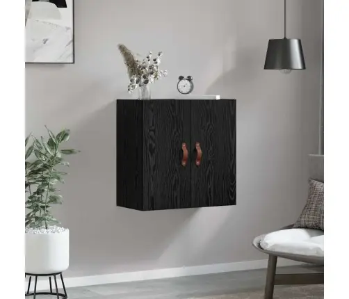 Sienas Skapis Melns Ozols 60 X 31 X 60 Cm Inženierijas Koks Vidaxl