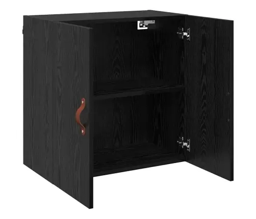 Sienas Skapis Melns Ozols 60 X 31 X 60 Cm Inženierijas Koks Vidaxl