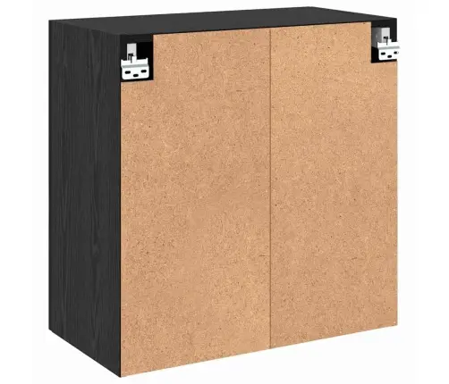 Sienas Skapis Melns Ozols 60 X 31 X 60 Cm Inženierijas Koks Vidaxl