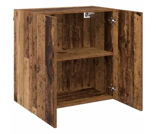 Sienas Skapis Vecs Koks 60 X 31 X 60 Cm Inženierijas Koks Vidaxl