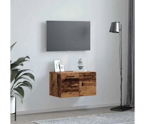 Sienas Skapis Vecs Koks 60 X 36.5 X 35 Cm Inženierijas Koks Vidaxl