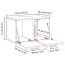 Sienas Skapis Vecs Koks 60 X 36.5 X 35 Cm Inženierijas Koks Vidaxl