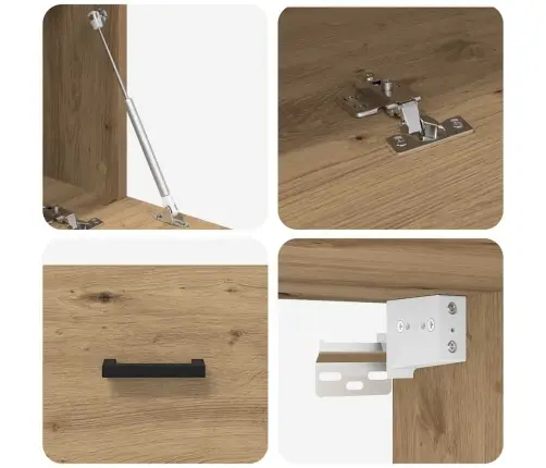 Sienas Skapis Amatnieku Ozola 60 X 36.5 X 35 Cm Vidaxl