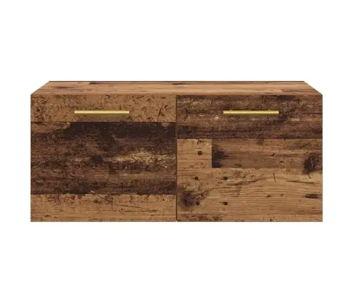 Sienas Skapis Vecs Koks 80 X 36.5 X 35 Cm Inženierijas Koks Vidaxl