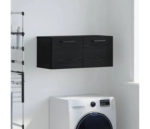 Sieninė Spintelė Juoda Ąžuolo 80 X 36.5 X 35 Cm