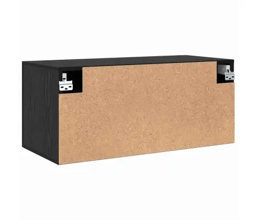 Sieninė Spintelė Juoda Ąžuolo 80 X 36.5 X 35 Cm