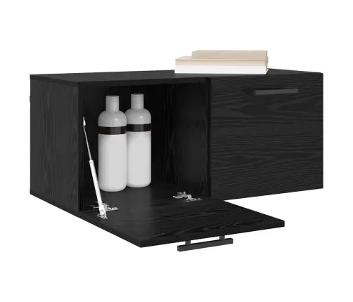 Sieninė Spintelė Juoda Ąžuolo 80 X 36.5 X 35 Cm